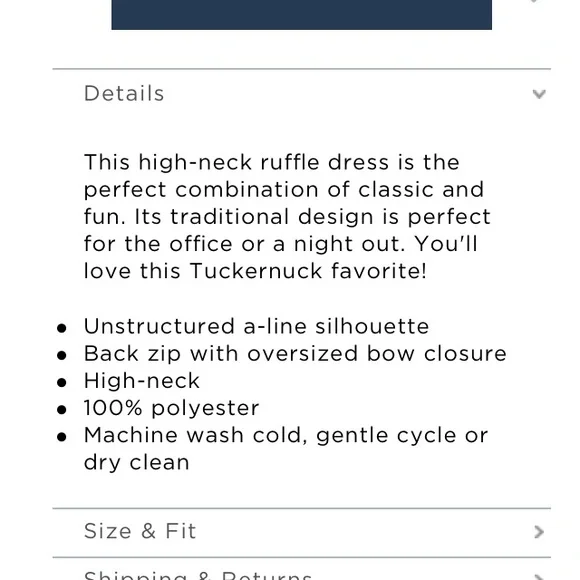 NWT Tuckernuck black ruffle neck Blythe dress S - Picture 12 of 15